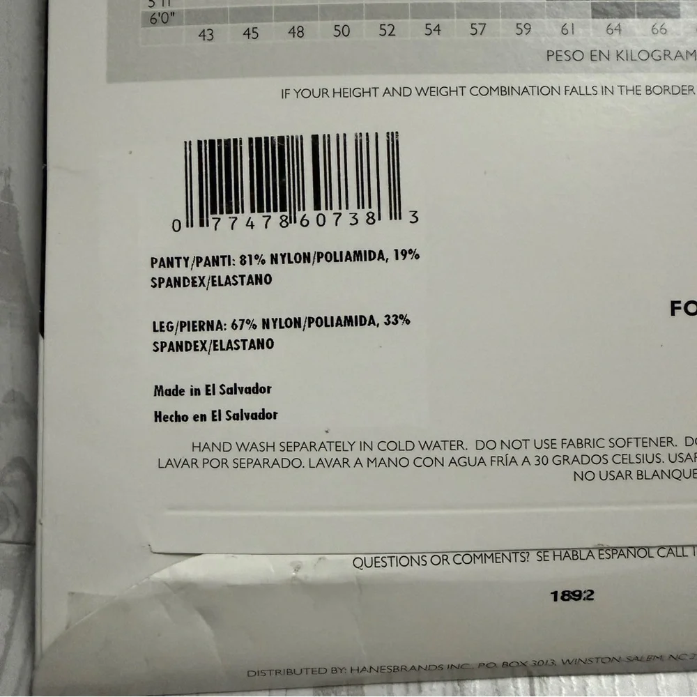 Hanes Silk Reflections Ultra Sheer Pantyhose Control Top Natural Beige Size EF‎